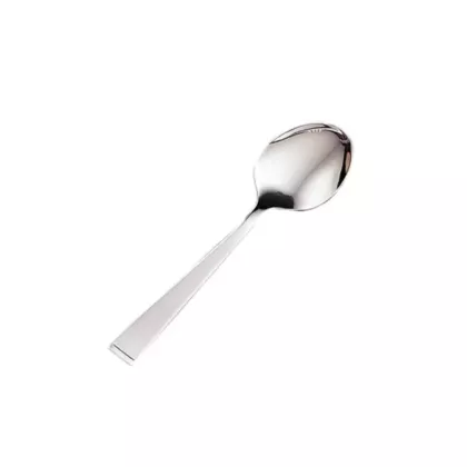 World tableware charm round bouillon spoon, silver, 5 7/8