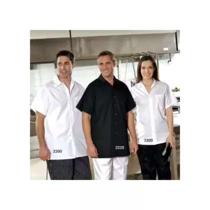 Premium Uniforms Cook Shirt w/Buttons, White, Medium - 274/2