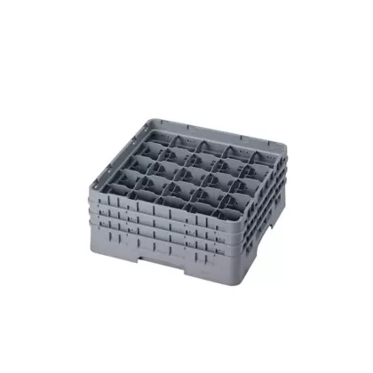 Cambro camrack verre rack w/ extender, 20 compartments, full