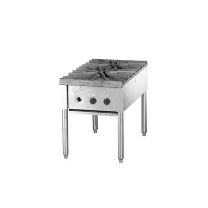 Quest? heavy duty gas stock pot range w/ 2 burners, natural