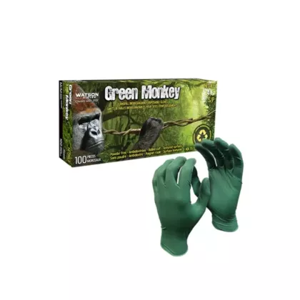 Watson gloves green monkey biodegradable nitrile glove, gree