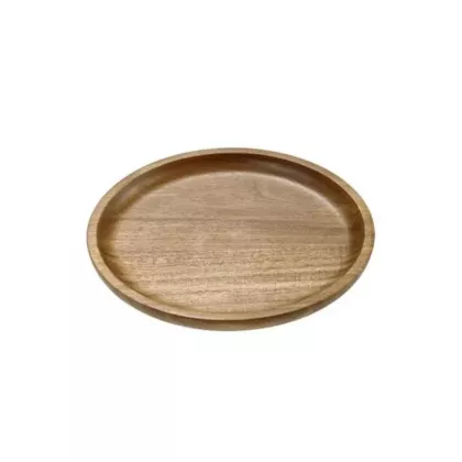 Leone Acacia Piatto Dish, Natural, 9.8