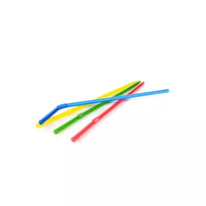Eco-packaging compostable flex straws, assorted colours, 8