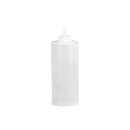 Tablecraft squeeze bottle, clear, 24 oz - 124c-1 558/124c-1