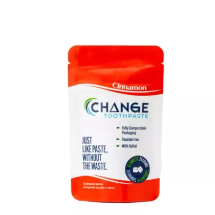 Change Toothpaste Cinnamon with Fluoride Sample Pack Toothpaste 36 pouches/case
