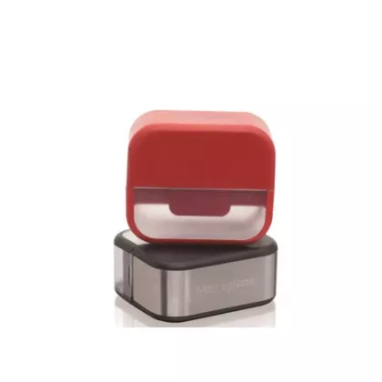 Microplane dual purpose garlic mincer & slicer, red - 48148