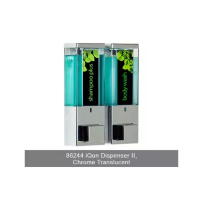 2-Chamber iQon Liquid Bath Amenities Dispenser color Transluscent Chrome 
