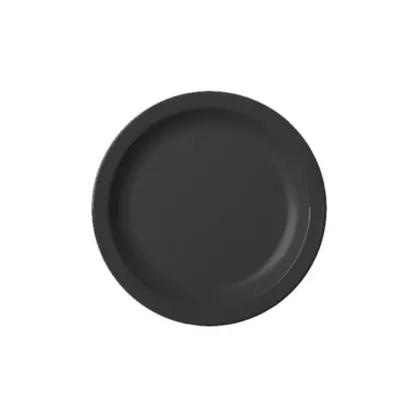 Cambro Camwear Narrow Rim Plate, Black, 6.5
