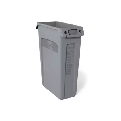 Rubbermaid Slim Jim w/Venting Channels, Gray, 23 Gal - 152/F