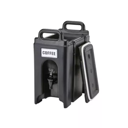 Cambro Camtainer Insulated Beverage Container, Black, 2.5 ga