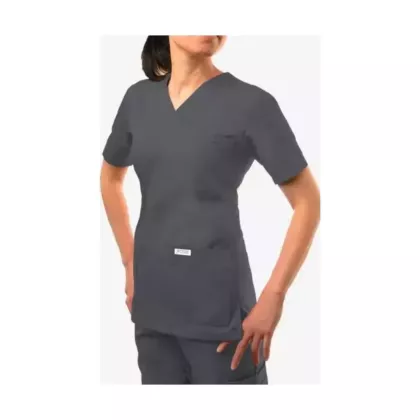 520T - MOBB 6 Pocket Scrub Top-Charcoal-S