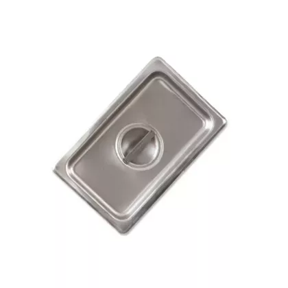 Browne stainless steel steam table pan cover w/ handle, soli