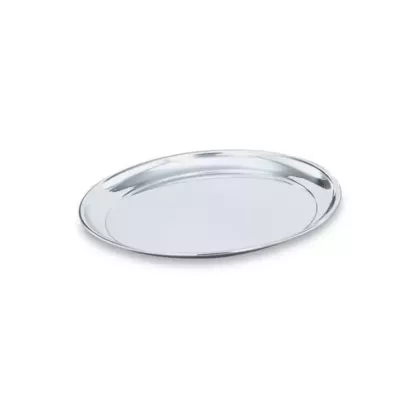 Vollrath round serving tray, stainless steel, 16