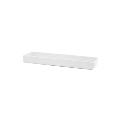 Tablecraft Rectangular Melamine Bowl, White, 1 1/4 Qt - 558/