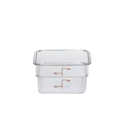 Cambro CamSquare Container, Clear, 2 qt - 2SFSCW135 025/2SFS