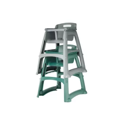 Rubbermaid Sturdy Chair Youth Seat Without Wheels, Silver -