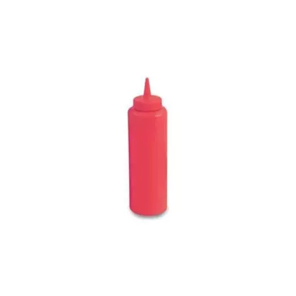 Vollrath Slim Profile Squeeze Dispenser, Red, 12 oz - 52064