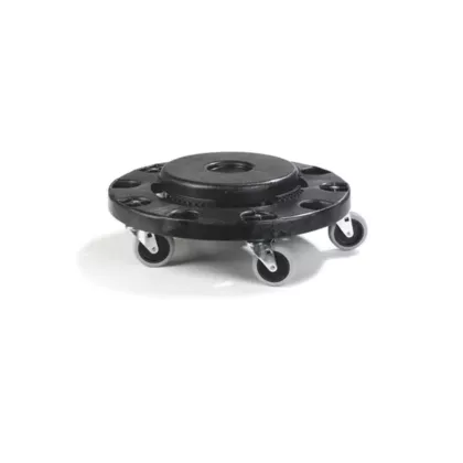 Carlisle bronco standard round container dolly, noir - 3691