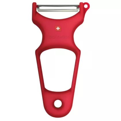 Toolswiss Classinox Vegetable Peeler, Red