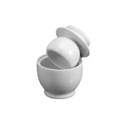 BIA Porcelain Butter Crock, White, 3.75