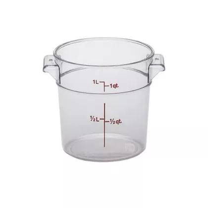 Cambro camwear round container, clear, 1 qt - cw1135 025/cw1