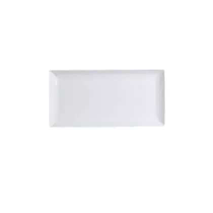 Steelite Varick Cafe Porcelain Rectangular Plate, White, 9.5