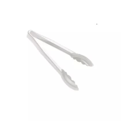 Cambro camwear scalloped tongs, clear, 6