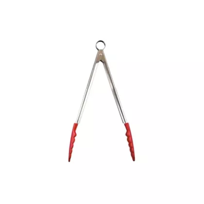 Cuisipro silicone locking tongs, red, 9.5