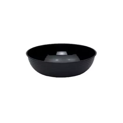 Cambro Camwear Round Ribbed Bowl, Black, 12