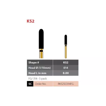 Coltene Alpen Multilayer Diamond Burs KS2-014 FG/314 Super Coarse 5/pkg