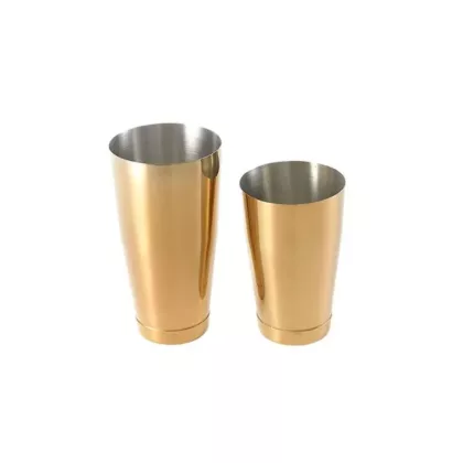 Barfly 28 Oz & 18 Oz 2-Piece Cocktail Shaker, Gold Plated