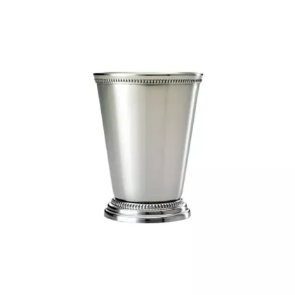 Barfly 12 Oz Mint Julep Cup with Beaded Trim, Stainless Steel