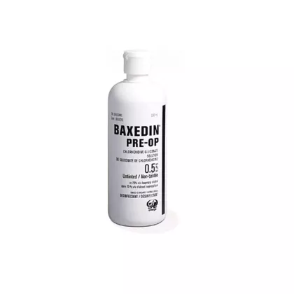 Baxedin Pre-Op 0.5% Chlorhexidine Gluconate 70% Isopropyl Alchohol - Untinted 500ml