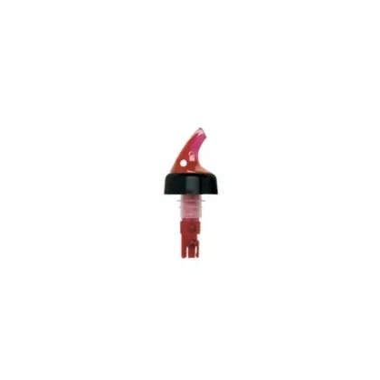 Spill-Stop Posi-Pour 1 Oz Bottle Pourer, Red / Black