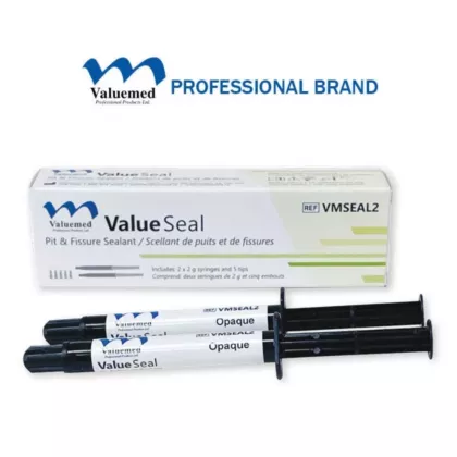 Valuemed Professional ValueSeal Pit & Fissure Sealant Kit, 2 x 2g syringes + 5 tips