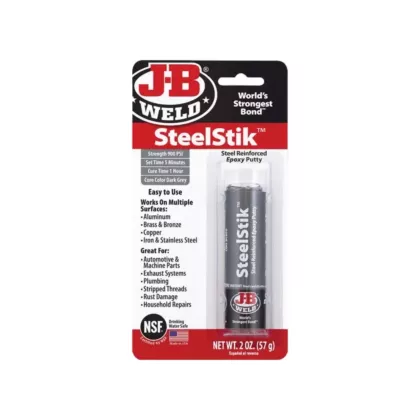 J-B Weld SteelStik Epoxy, 2 oz., Stick, Grey (8267CAN)