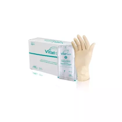 Vitaltouch Latex Sterile Glove Powder Free Size 6.5 50pairs/box (VMAMD1143-6.5)