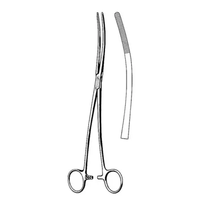 Bozeman Dressing Forceps, S Curved, 10 1/2