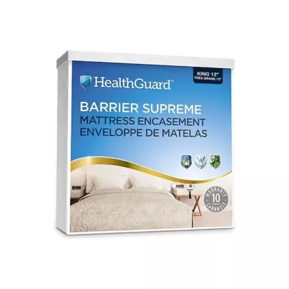 HealthGuard Barrier Supreme Full XL Size 6-sided Waterproof Mattress Encasement