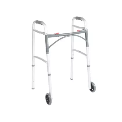 Deluxe Folding Walker, Two Button with 5