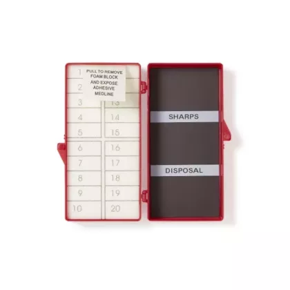 Foam Block Needle Counter w/Magnet, 20 count 64/case (VMDYNJNC20F)