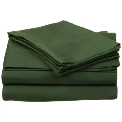 Endurance™ T180 55/45 Cotton/ Polyester Hospitality Sheets & Pillowcases Color Forest Green