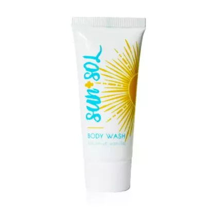 Sun + Sol Body Wash  0.7 fl oz (20 mL) - 300/Case - Bulk Hotel Amenities