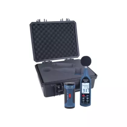 Reed Instruments Data Logging Sound Level Meter and Calibrator Kit, A and C, Digital (R8080-KIT)