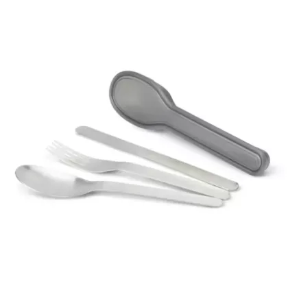 Black + Blum Travel Cutlery Set with Case, Stainless Steel