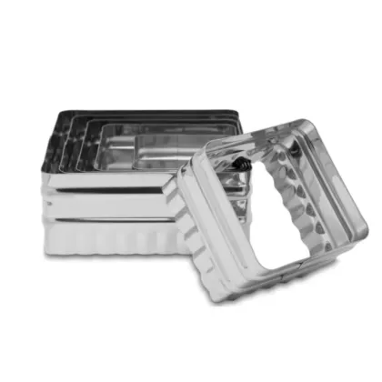 Ateco 6 Piece Double Sided Square Cutter Set, Stainless Steel