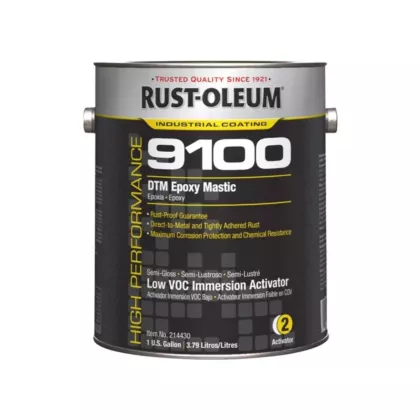 Rust-Oleum Activateur (250 COV) pour l'immersion du mastic époxydique DTM du système 9100, Gallon, Blanc, 1 gal., 1 gal., Brillant (214430)