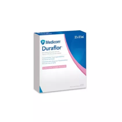 Medicom Duraflor 5% Sodium Fluoride Varnish, Unit Dose Bubblgum 32 doses/box