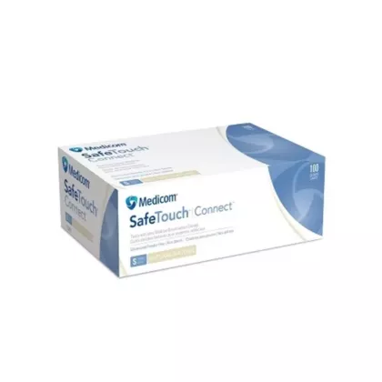 Medicom SafeTouch Connect Latex Powder Free Gloves Medium 100/box