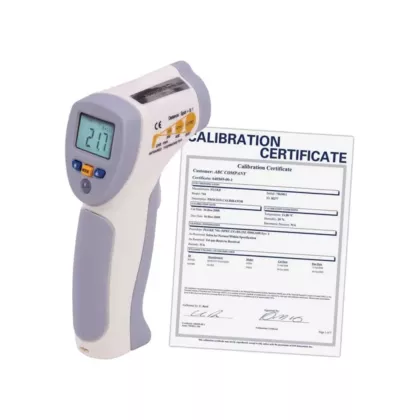 Reed Instruments Thermomètre à infrarouge alimentaire avec certificat ISO, -58°- 4° F ( -50° - -20° C )/-4°- 392° F ( -20° - 200° C ), 8:01, Fixe (FS-200-NIST)